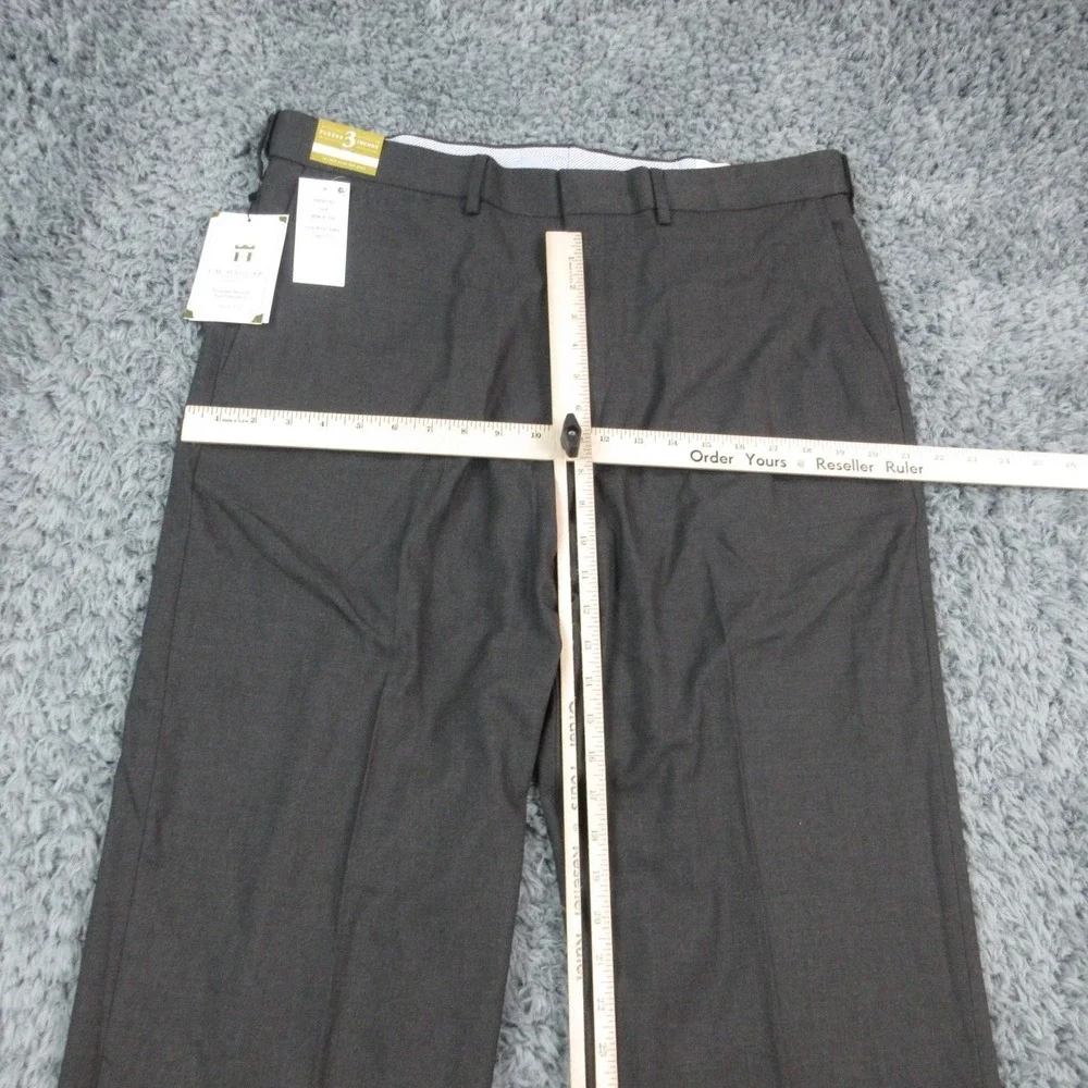 J.M. Haggar Dress Pants Mens 36x32 Charcoal Classic Fit Premium Flex 37x32 NWT